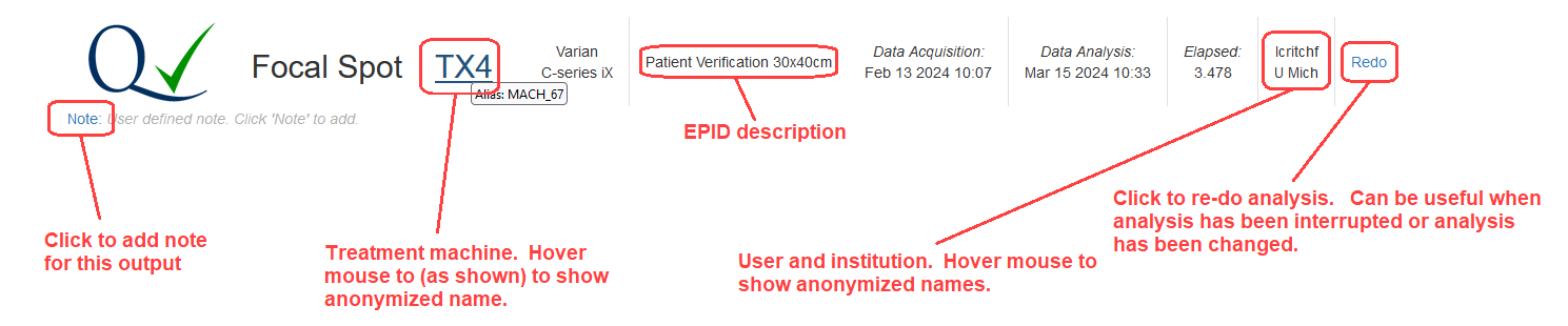 Example of output header.